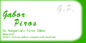 gabor piros business card