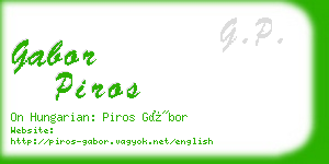 gabor piros business card